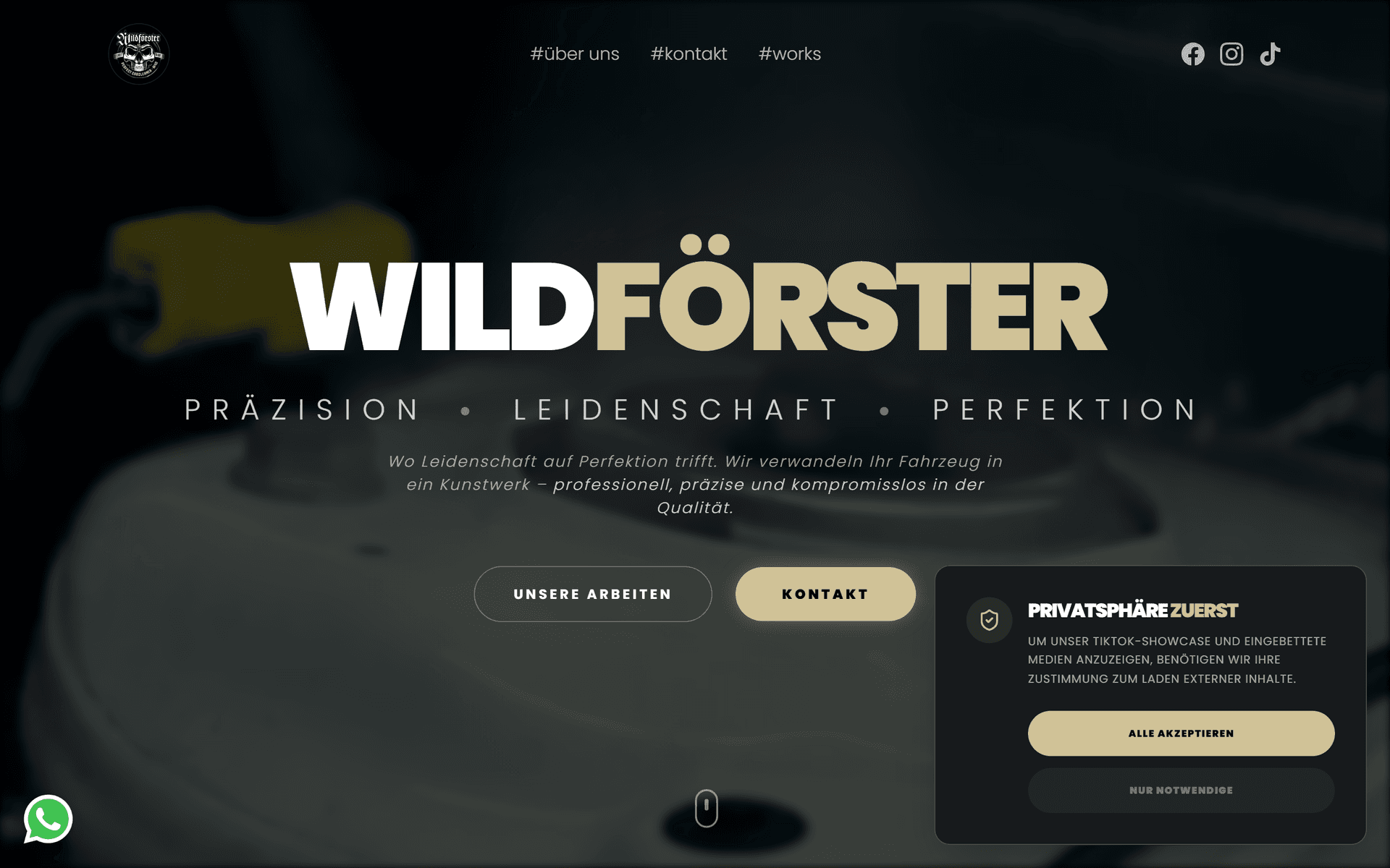 Wildförster Website Hero