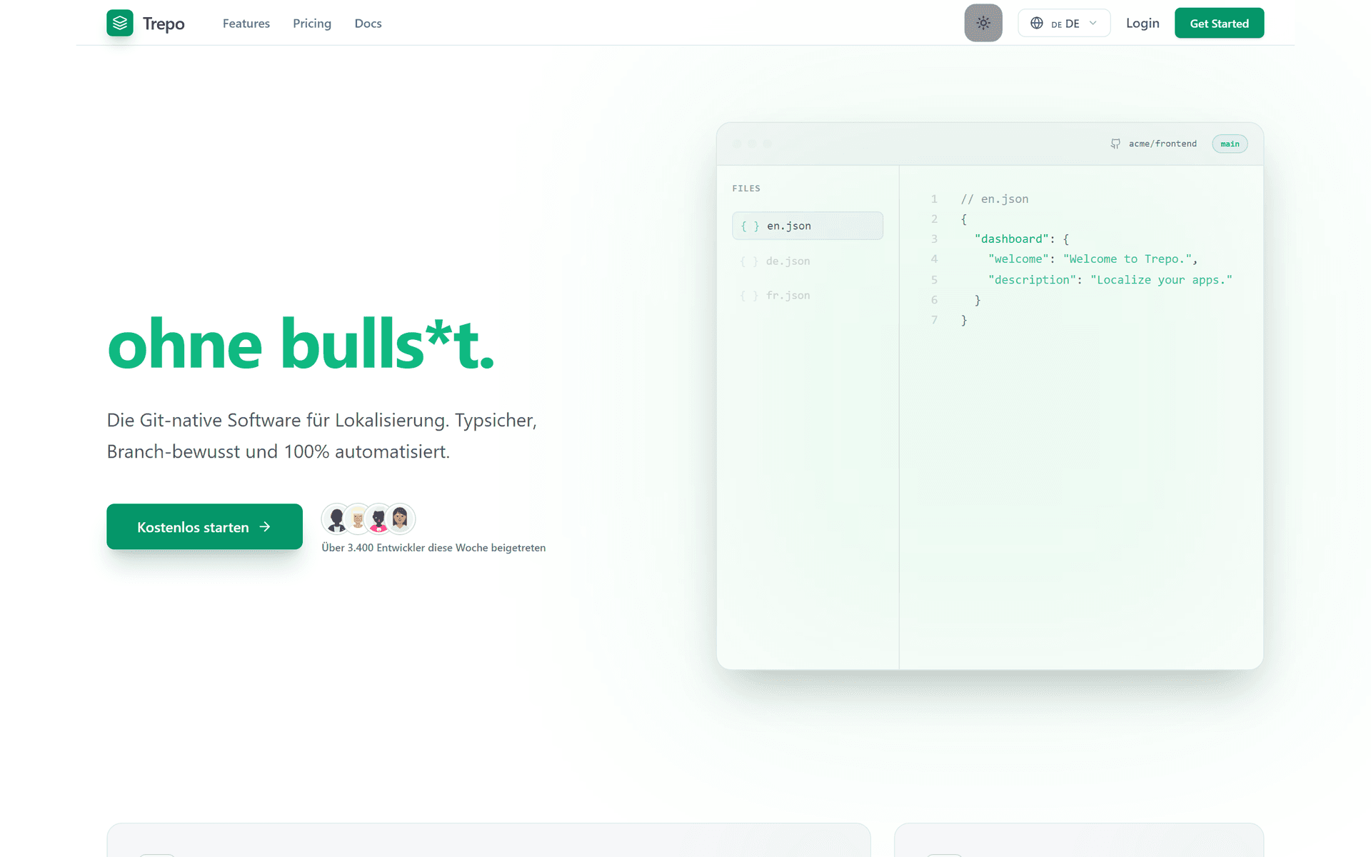 Trepo Landingpage